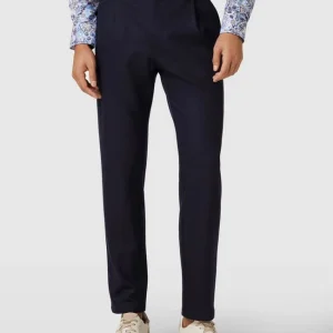 Budget ? Windsor Hose In Unifarbenem Design Modell ‘Floro’ – Marineblau ? 13