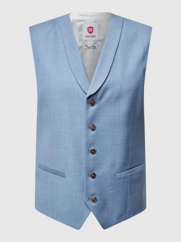 Brandneu ? CG – Club Of Gents Weste Aus Reiner Schurwolle – YOUR OWN PARTY By CG – CLUB Of GENTS – Hellblau ? 3