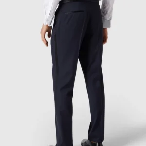 Auslauf ? BOSS Slim Fit Anzughose Mit Kontraststreifen – Marineblau ? 15