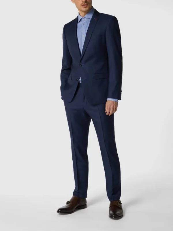 Brandneu ⌛ Roy Robson Slim Fit Anzughose Aus Merinowolle – Marineblau ? 1