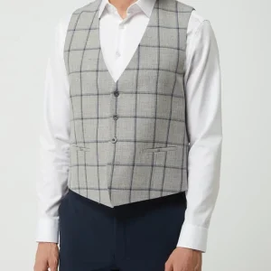 Am billigsten ? Atelier Torino Weste Aus Leinen-Schurwoll-Mix Modell ‘Panfilo’ – Hellgrau ? 13