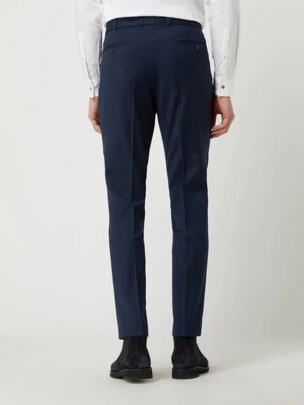 Budget ? Wilvorst Regular Fit Anzughose Mit Woll-Anteil – Marineblau ? 6