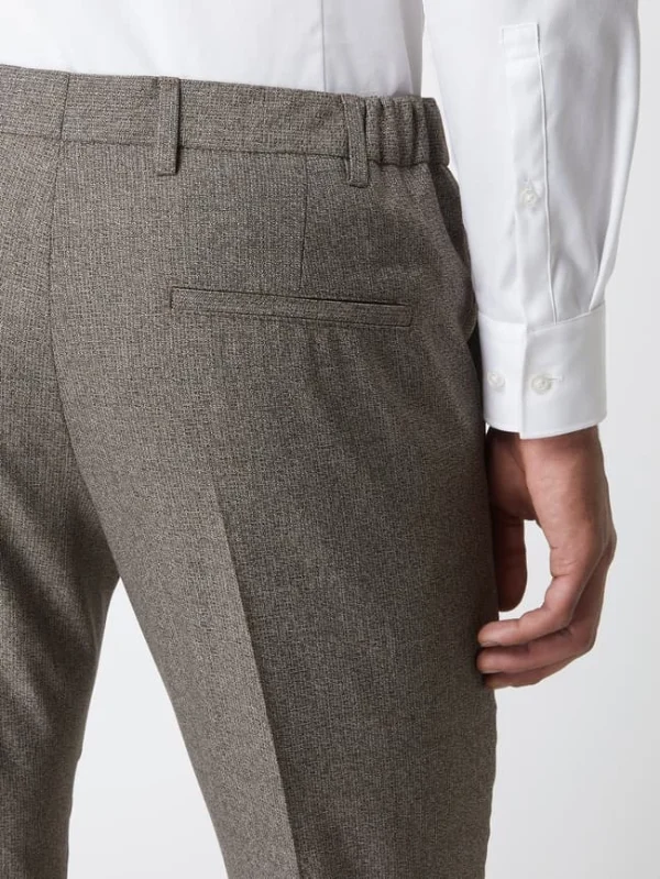 Budget ? Pierre Cardin Anzughose Mit Stretch-Anteil Modell ‘Rick’ – Aubergine Meliert ? 4