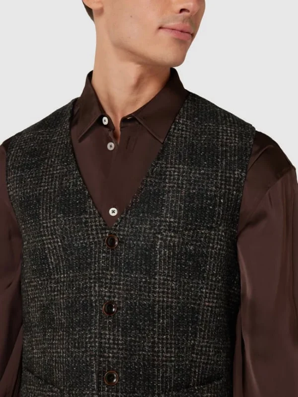 Großhandel ? CG – Club Of Gents Weste Mit Label-Detail Modell ‘Mosley’ – Dunkelbraun ? 4