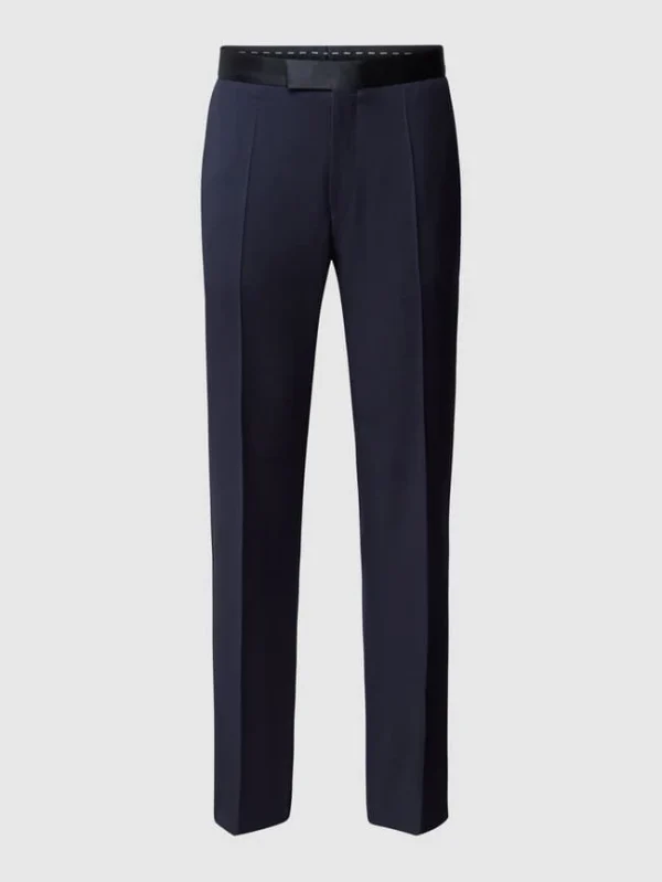 Auslauf ? BOSS Slim Fit Anzughose Mit Kontraststreifen – Marineblau ? 3