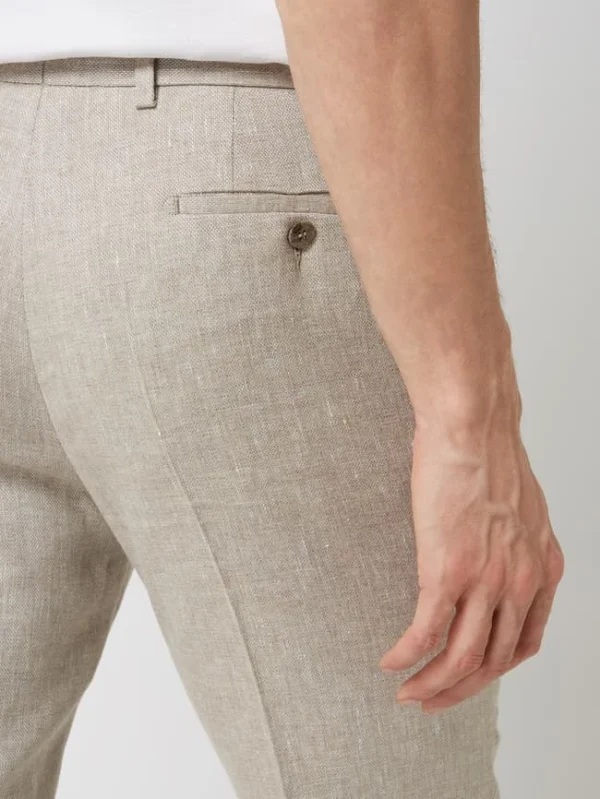 Besorgen ? DIGEL Slim Fit Leinenhose Mit Viskose-Anteil Modell ‘Franco’ – Sand ? 4