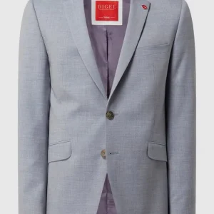 Auslauf ? DIGEL Slim Fit 2-Knopf-Sakko Aus Schurwolle Modell ‘Rod’ – Hellblau ? 11