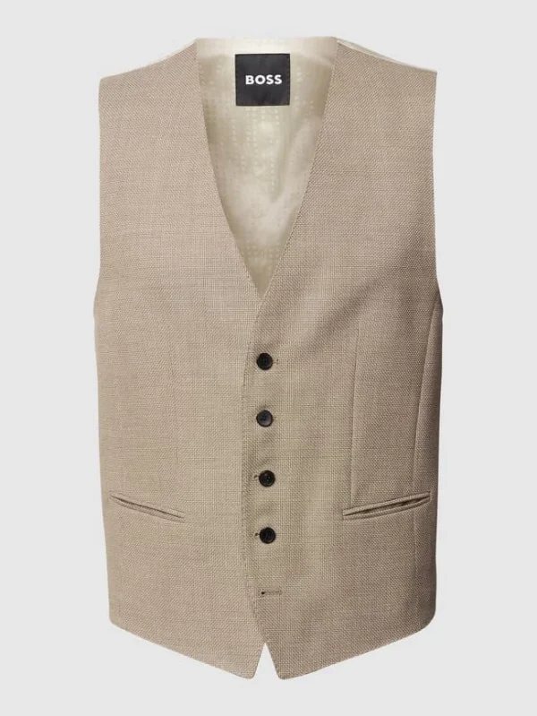 Neu ? BOSS Weste Mit Allover-Label Modell ‘Jeckson’ – Beige ? 1
