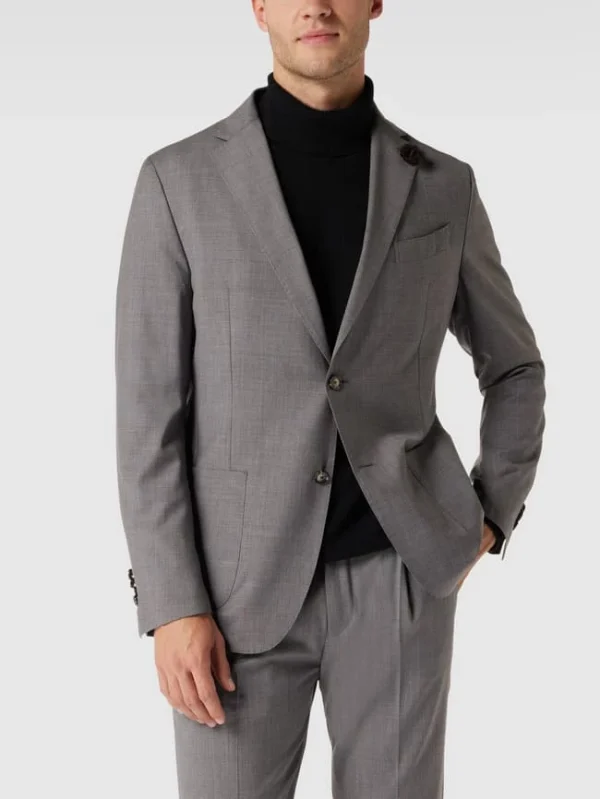 Schlussverkauf ✨ Windsor Shaped Fit 2-Knopf-Sakko Aus Schurwolle Modell ‘Travel-W’ – Anthrazit ? 5