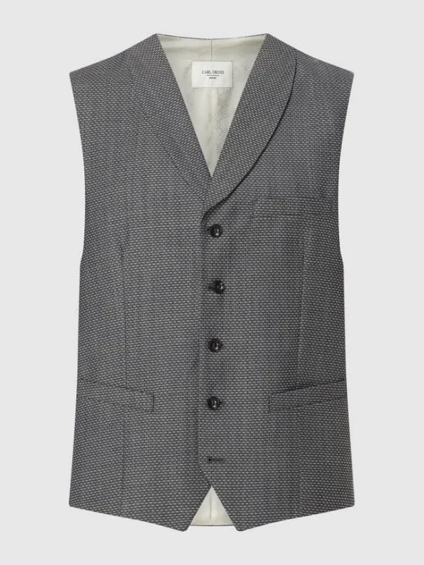 Bestes Angebot ? Carl Gross Weste Aus Schurwolle Modell ‘Warren’ – Blau ? 1