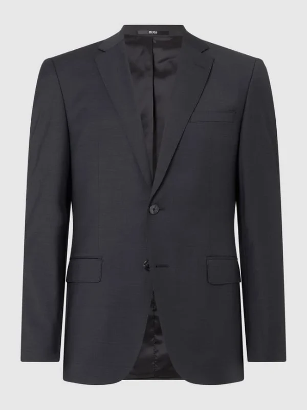 Auslauf ❤️ BOSS Regular Fit 2-Knopf-Sakko Aus Schurwollmischung Modell ‘Jasper’ – Anthrazit ? 1