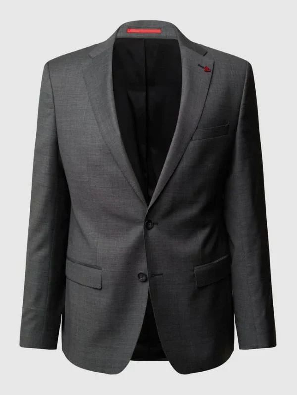 Coupon ? Roy Robson Slim Fit 2-Knopf-Sakko Aus Schurwolle ‘Techno Suit’ – Mittelgrau ? 3