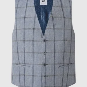 Beste Bewertungen von ? Atelier Torino Weste Aus Leinen-Schurwoll-Mix Modell ‘Panfilo’ – Bleu ⌛ 9