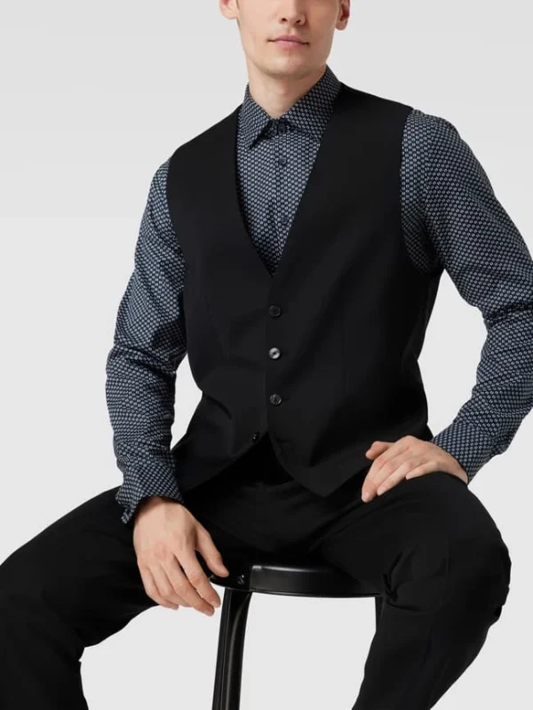 Beste Bewertungen von ? BOSS Weste Mit Paspeltaschen – Schwarz ? 4