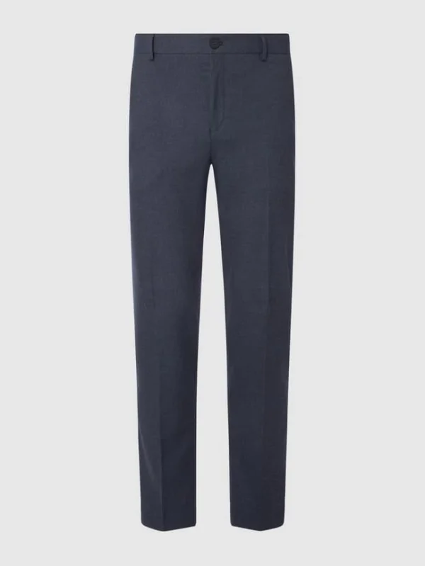 Budget ? Selected Homme Slim Fit Anzughose Mit Strukturmuster Modell ‘MYLOLOGAN’ – Blau ✔️ 1