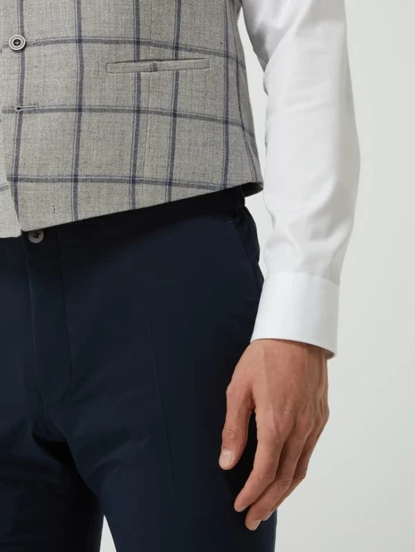 Am billigsten ? Atelier Torino Weste Aus Leinen-Schurwoll-Mix Modell ‘Panfilo’ – Hellgrau ? 4