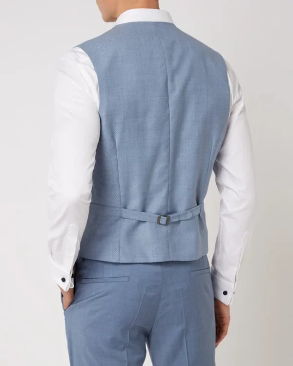 Brandneu ? CG – Club Of Gents Weste Aus Reiner Schurwolle – YOUR OWN PARTY By CG – CLUB Of GENTS – Hellblau ? 6