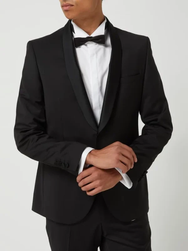 Top 10 ✨ CG – Club Of Gents Slim Fit Smokingjacke Aus Schurwolle Modell ‘Princeton’ – Schwarz ? 5