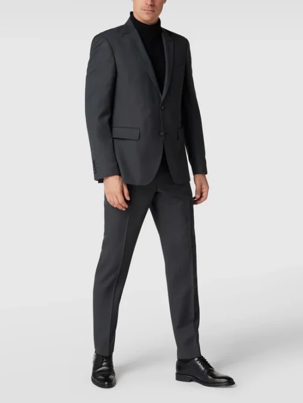 Blitzangebot ? Pierre Cardin 2-Knopf-Sakko Aus Schurwolle Mit Webmuster – Anthrazit ✔️ 1