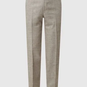 Blitzangebot ? Roy Robson Slim Fit Anzughose Aus Leinenmischung – Khaki ? 9