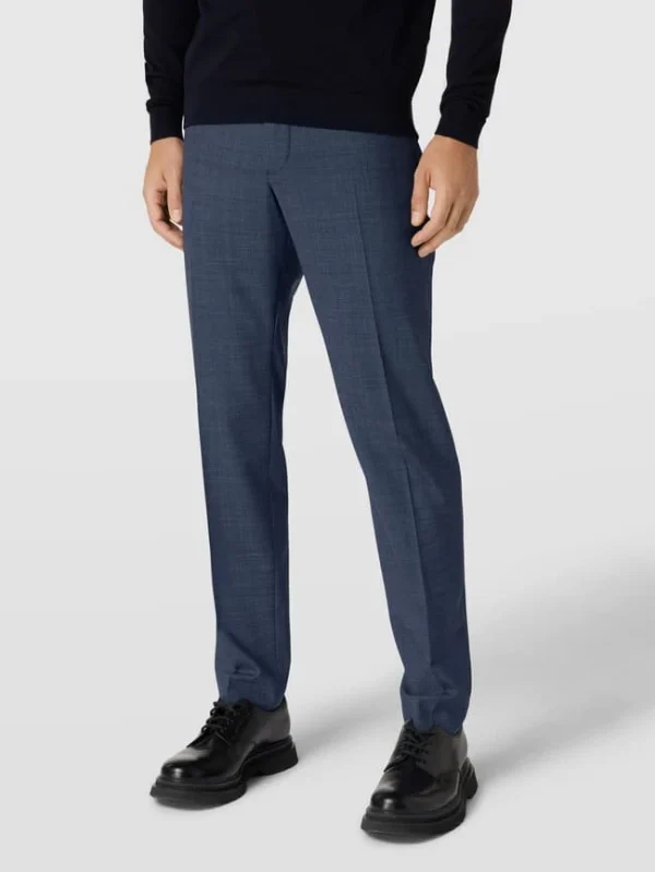 Am billigsten ? Drykorn Slim Fit Stoffhose Mit Bügelfalten Modell ‘Piet’ – Dunkelblau ? 5