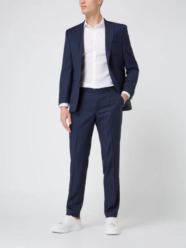 Coupon ? Carl Gross Anzughose Aus Schurwolle Modell ‘Stevenson’ – Marineblau ? 1