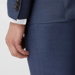 Bestes Angebot ? Carl Gross Modern Fit 2-Knopf-Sakko Aus Schurwolle Modell ‘Steven’ – Rauchblau ✔️ 19