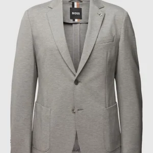 Budget ? BOSS Slim Fit 2-Knopf-Sakko In Melierter Optik Modell ‘Hanry’ – Hellgrau ? 9
