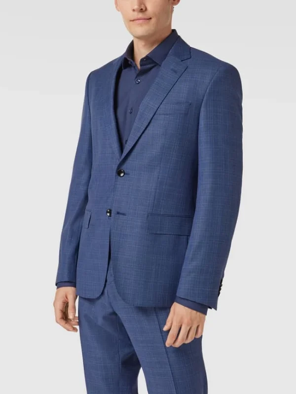 Top 10 ? BOSS 2-Knopf-Sakko Mit Glencheck-Muster Modell ‘Huge’ – Blau ✔️ 5