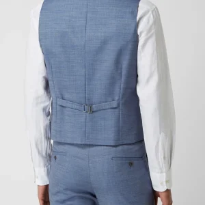 Schlussverkauf ? Atelier Torino Weste Aus Schurwollmischung Modell ‘Orazio’ – Blau ? 15