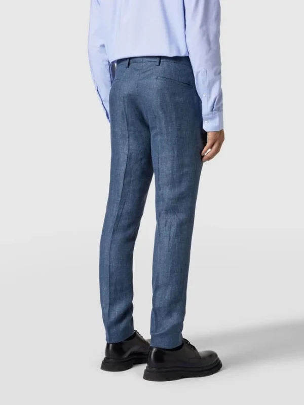 Budget ? CG – Club Of Gents Anzughose Mit Leinen – Blau ? 6