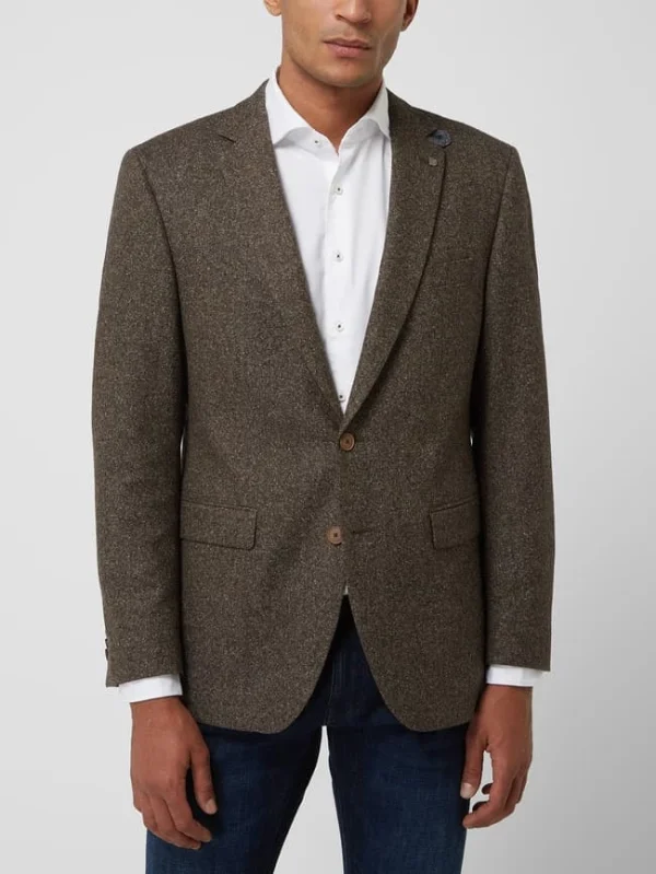 Bester Verkauf ? DIGEL Modern Fit 2-Knopf-Sakko Mit Pattentaschen Modell ‘Ezzo’ – Mittelbraun ? 5