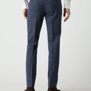 Rabatt ? Atelier Torino Slim Fit Anzughose Mit Leinen-Anteil – Marineblau ? 15