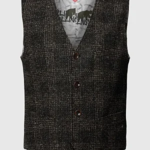 Großhandel ? CG – Club Of Gents Weste Mit Label-Detail Modell ‘Mosley’ – Dunkelbraun ? 9