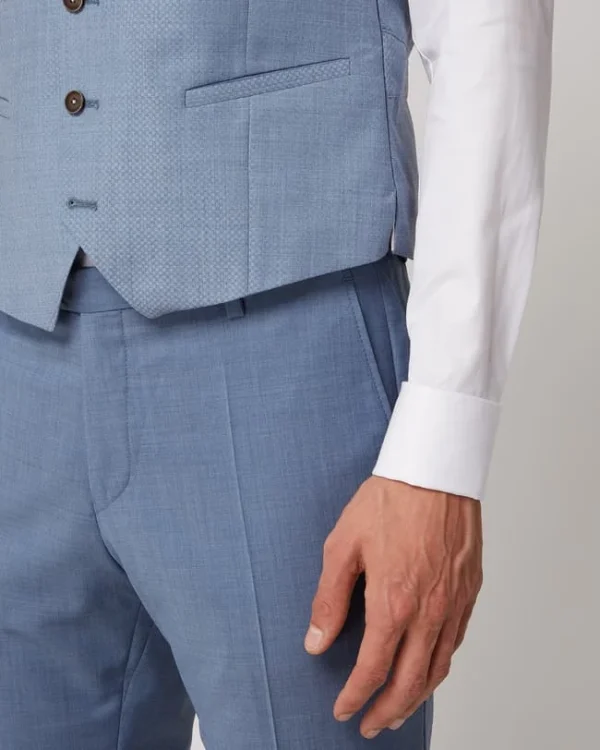 Brandneu ? CG – Club Of Gents Weste Aus Reiner Schurwolle – YOUR OWN PARTY By CG – CLUB Of GENTS – Hellblau ? 4