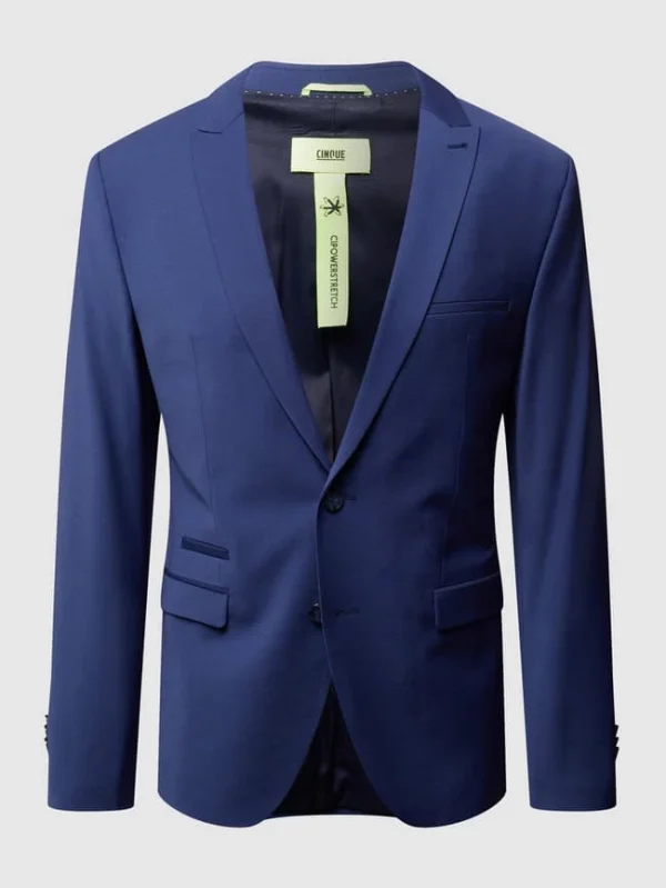 Billig ⌛ Cinque Slim Fit 2-Knopf-Sakko Mit Stretch-Anteil Modell ‘CiCastello’ – ‘CIPOWERSTRETCH’ – Blau ? 3