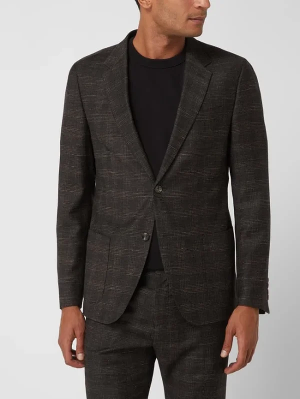 Neu ✔️ Strellson Slim Fit 2-Knopf-Sakko Mit Stretch-Anteil Modell ‘Arndt’ – Dunkelbraun ? 5