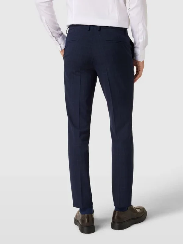 Brandneu ? HUGO Hose Mit Glencheck-Muster Modell ‘Hesten’ – Marineblau ✔️ 6