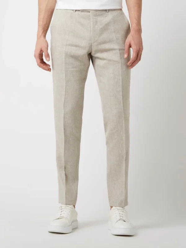 Besorgen ? DIGEL Slim Fit Leinenhose Mit Viskose-Anteil Modell ‘Franco’ – Sand ? 5