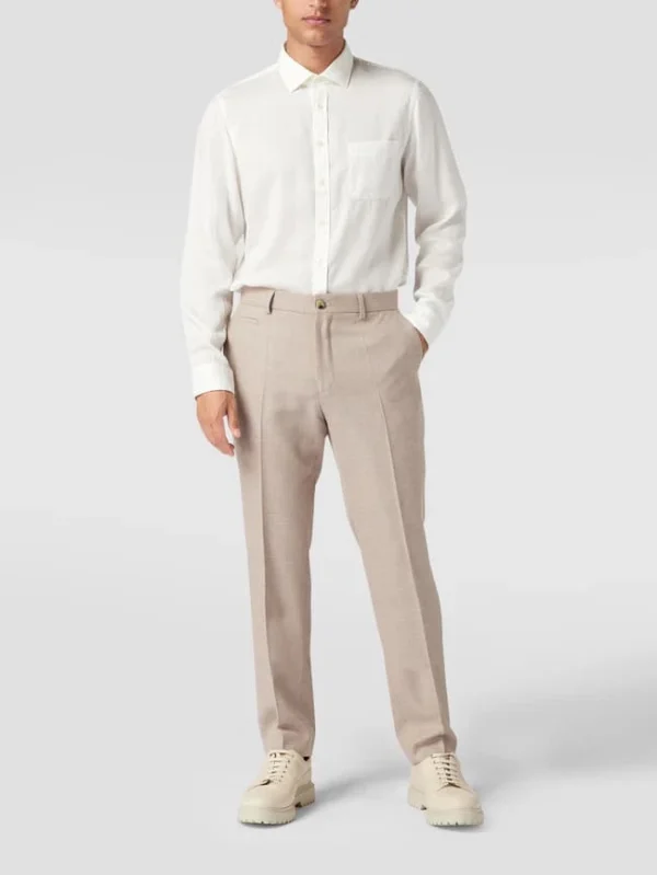 Billig ✨ BOSS Anzughose Aus Schurwolle-Viskose-Mix Modell ‘Lenon’ – Beige ? 1