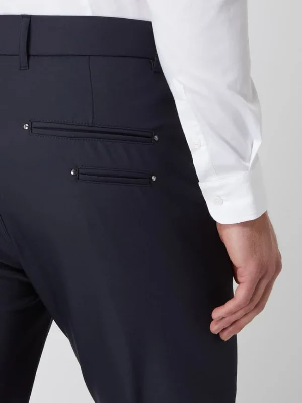 Neu ✔️ MOS MOSH Slim Fit Anzughose Mit Stretch-Anteil Modell ‘Russel’ – Marineblau ? 4