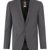 Blitzangebot ? CG – Club Of Gents Slim Fit 2-Knopf-Sakko Mit Pattentaschen Modell ‘Caden’ – Dunkelgrau ? 19