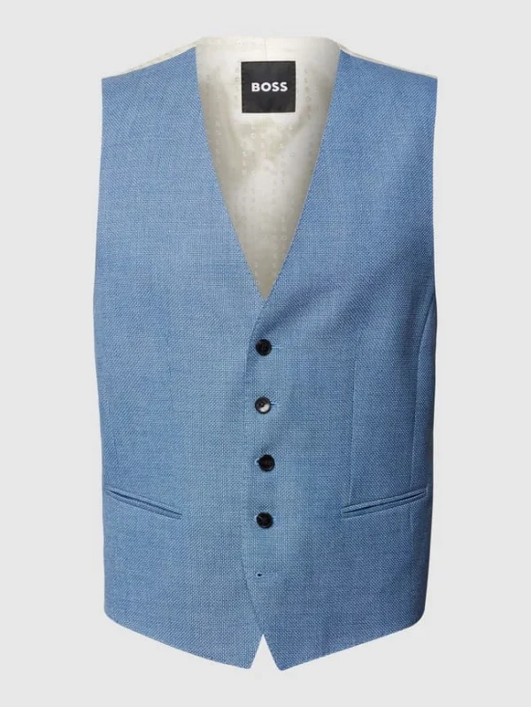 Angebote ✔️ BOSS Weste Mit Allover-Label Modell ‘Jeckson’ – Marineblau ⌛ 3