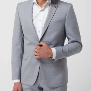 Auslauf ? DIGEL Slim Fit 2-Knopf-Sakko Aus Schurwolle Modell ‘Rod’ – Hellblau ? 15