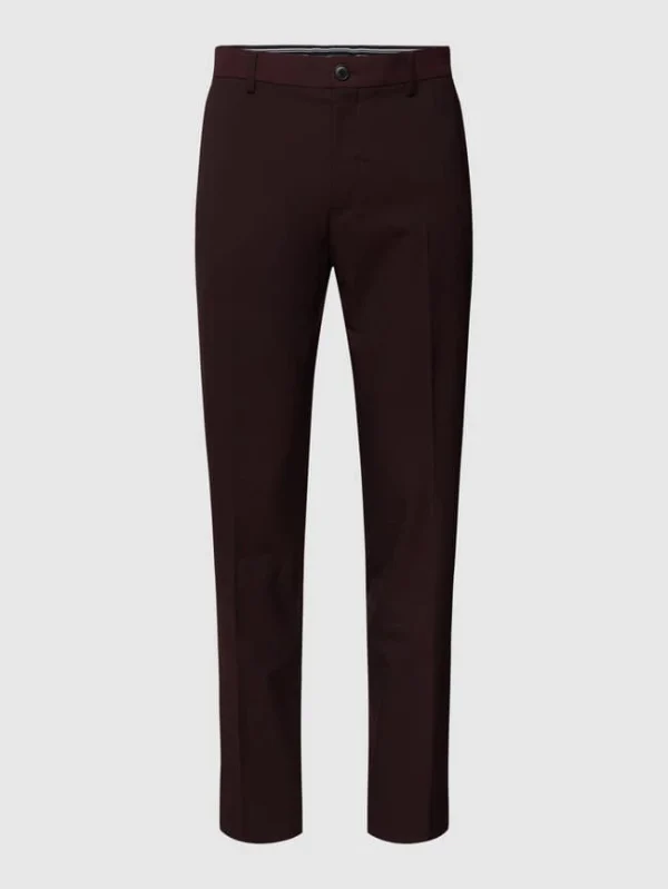 Bestpreis ? Selected Homme Anzughose Mit Französischen Eingrifftaschen – Bordeaux Rot ? 3