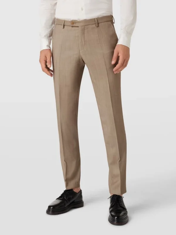 Aktion ? CG – Club Of Gents Slim Fit Anzughose Mit Stretch-Anteil – Beige ✨ 5
