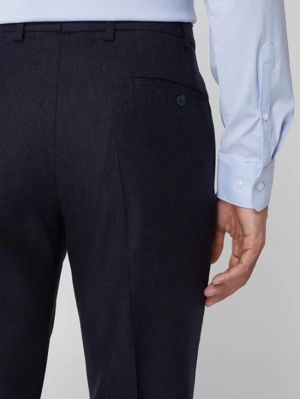 Rabatt ⭐ Hiltl Regular Fit Anzughose Aus Schurwolle Modell ‘Piacenza’ – Marineblau Meliert ? 4
