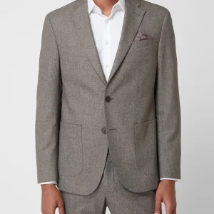 Blitzangebot ? Pierre Cardin Slim Fit 2-Knopf-Sakko Mit Stretch-Anteil Modell ‘Michel’ – Aubergine Meliert ? 14