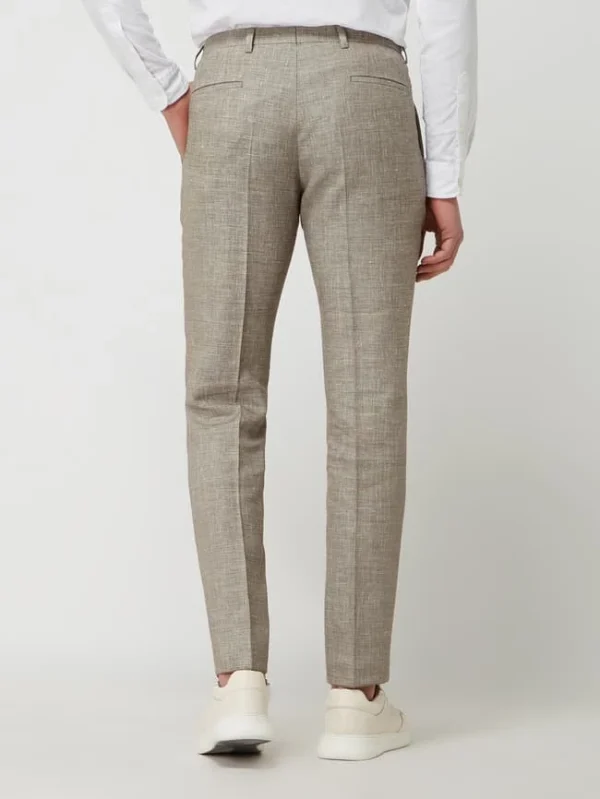 Blitzangebot ? Roy Robson Slim Fit Anzughose Aus Leinenmischung – Khaki ? 6