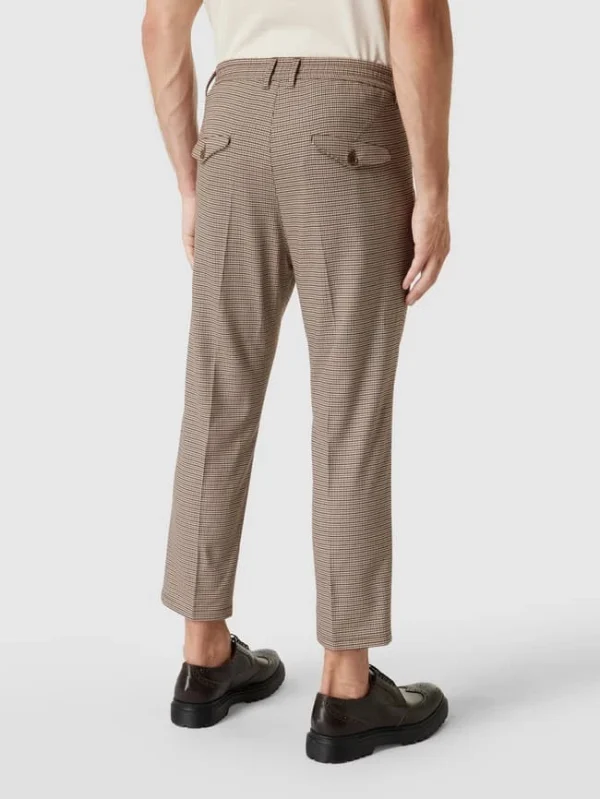 Neu ⌛ Drykorn Anzughose Mit Hahnentrittmuster Modell ‘JOAH’ – Camel ❤️ 6